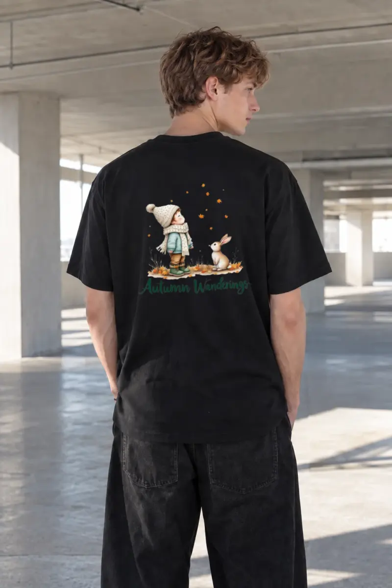 "Autumn Wanderings" Heavyweight Unisex Crewneck T-shirt | Gildan 5000