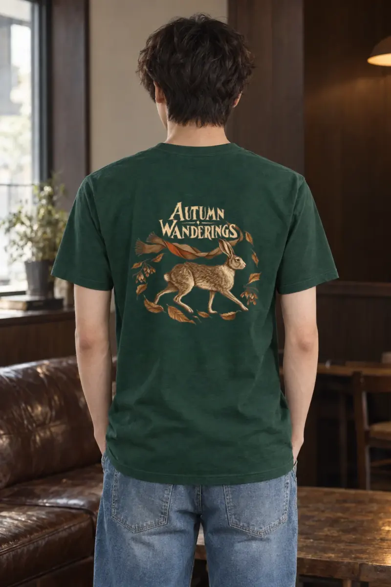 "Autumn Wanderings" Heavyweight Unisex Crewneck T-shirt