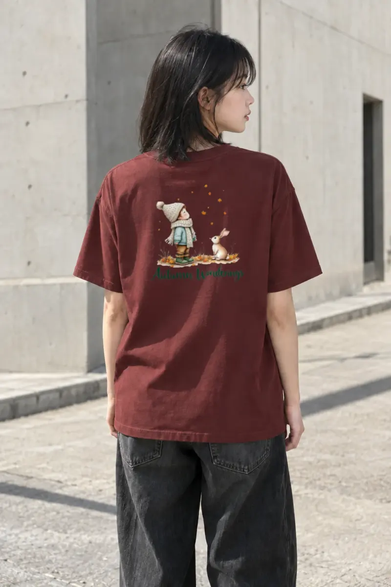 "Autumn Wanderings" Heavyweight Unisex Crewneck T-shirt | Gildan 5000