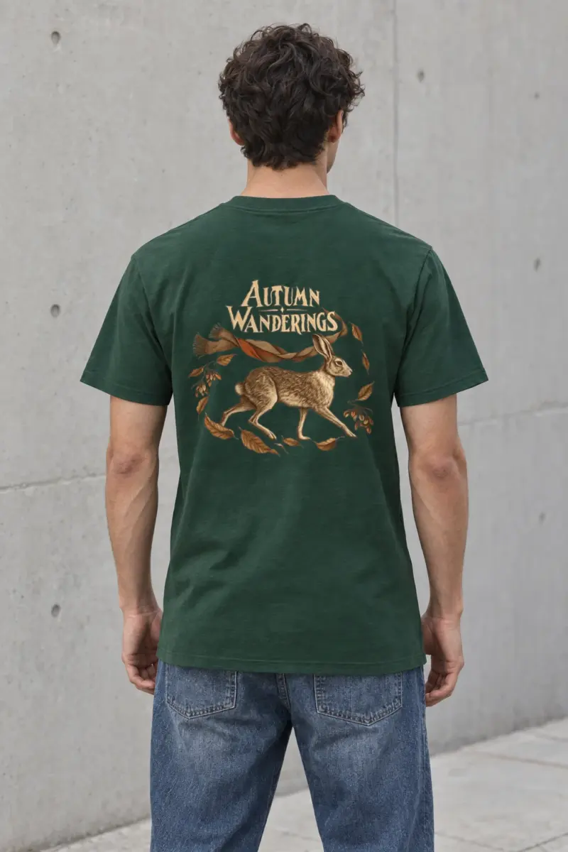 "Autumn Wanderings" Heavyweight Unisex Crewneck T-shirt | Gildan 5000