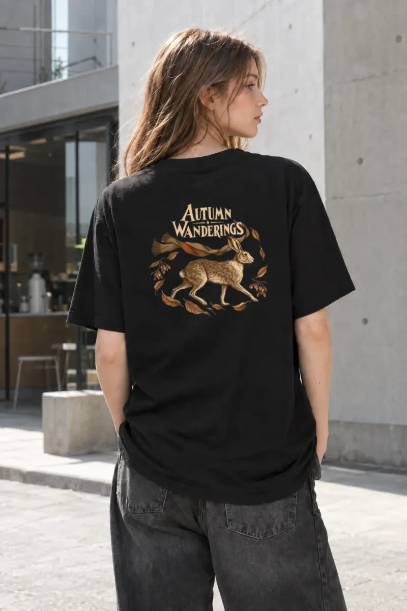 "Autumn Wanderings" Heavyweight Unisex Crewneck T-shirt | Gildan 5000