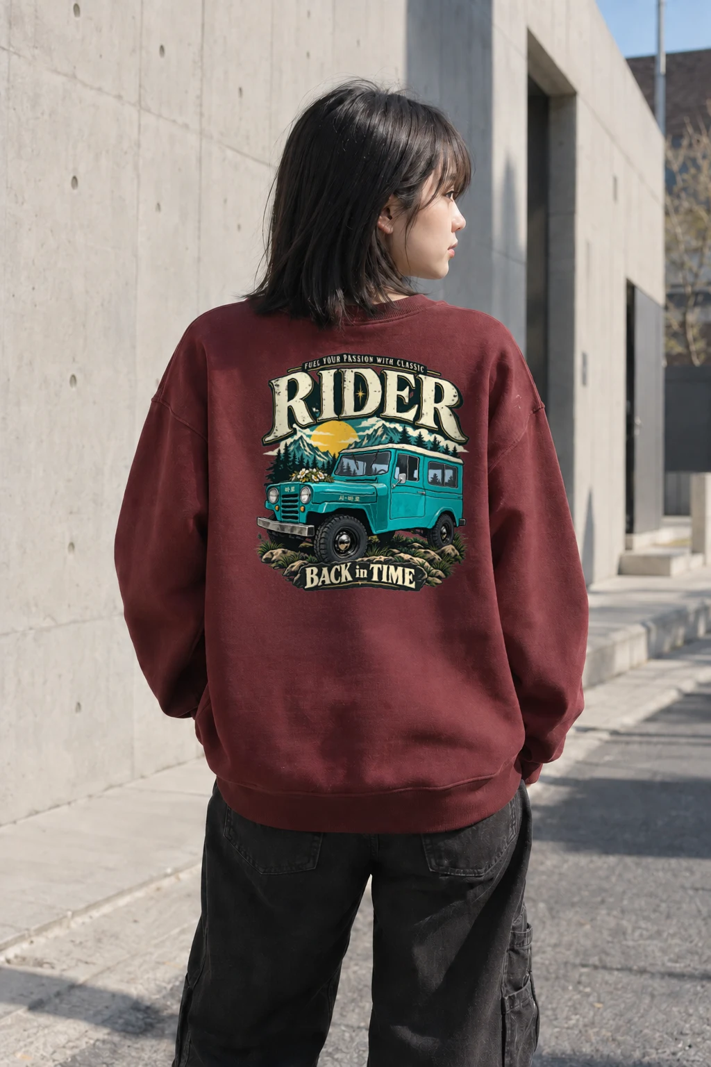 "Back In Time" Heavy Blend Unisex Crewneck Sweatshirt | Gildan 18000