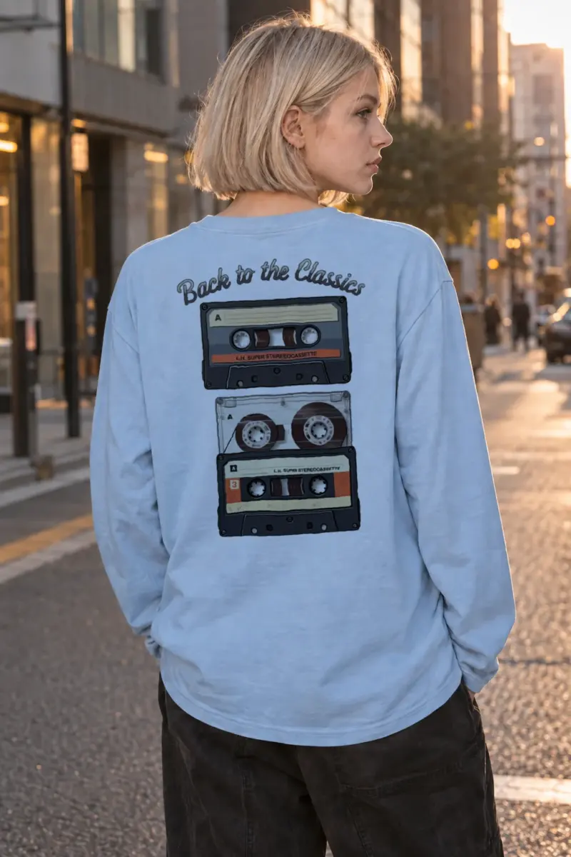 "Back To The Classics" Unisex Longsleeve T-shirt | Gildan 2400