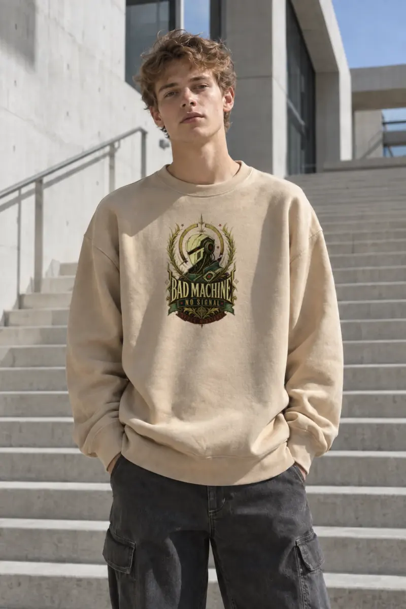 "Bad Machine No Signal" Heavy Blend Unisex Crewneck Sweatshirt | Gildan 18000