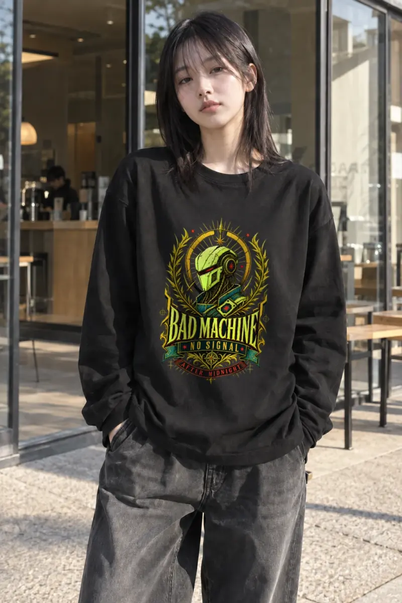 "Bad Machine" Unisex Longsleeve T-shirt | Gildan 2400