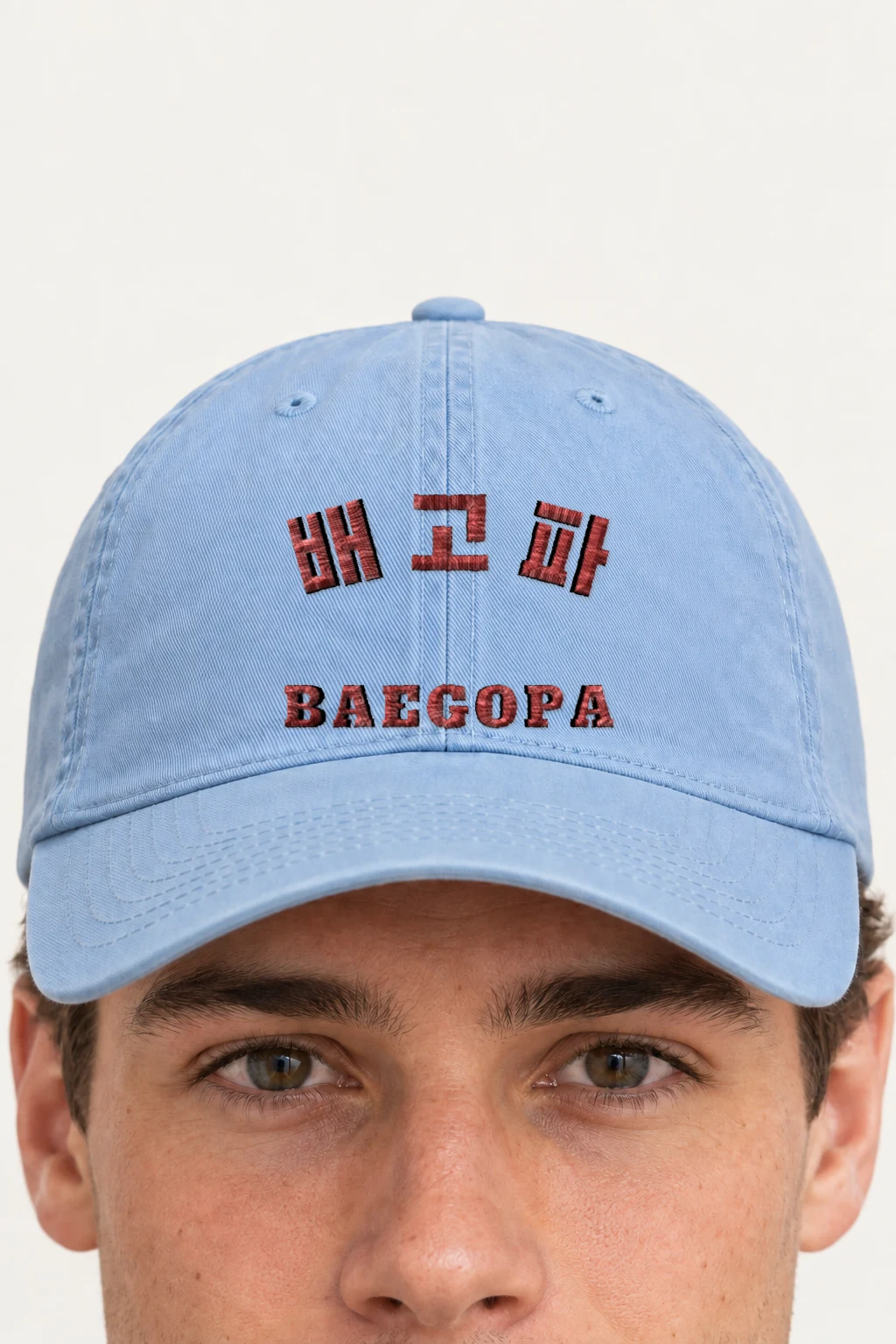 "Baegopa Snack Club" Classic Dad Hat · Embroidered | Yupoong 6245CM