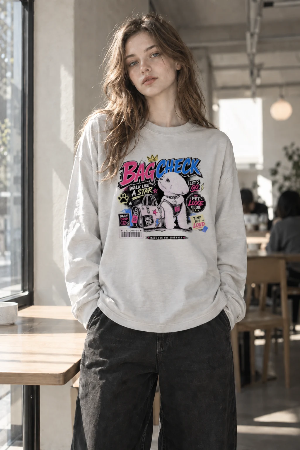 "Bag Check" Unisex Longsleeve T-shirt | Gildan 2400