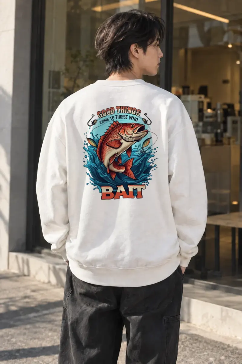 “Bait And Leap” Heavy Blend Unisex Crewneck Sweatshirt | Gildan 18000