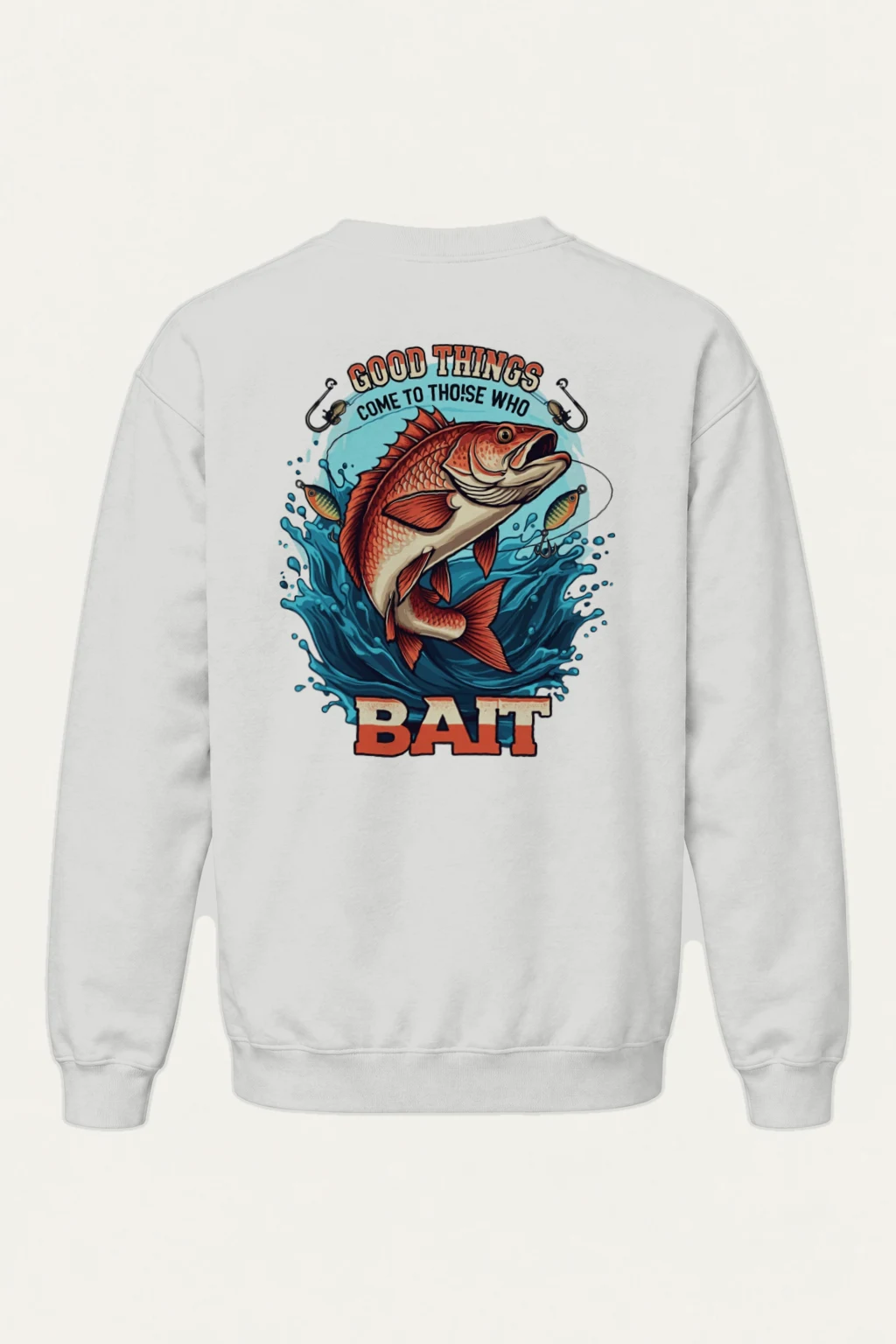 "Bait And Leap" Heavy Blend Unisex Crewneck Sweatshirt | Gildan 18000