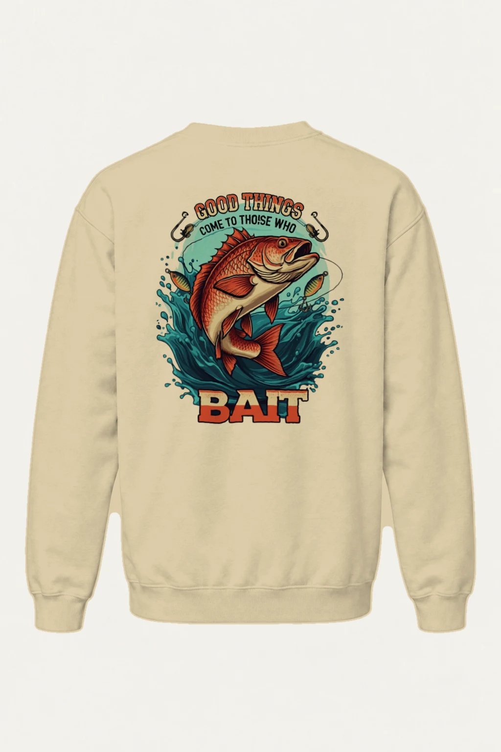 "Bait And Leap" Heavy Blend Unisex Crewneck Sweatshirt | Gildan 18000