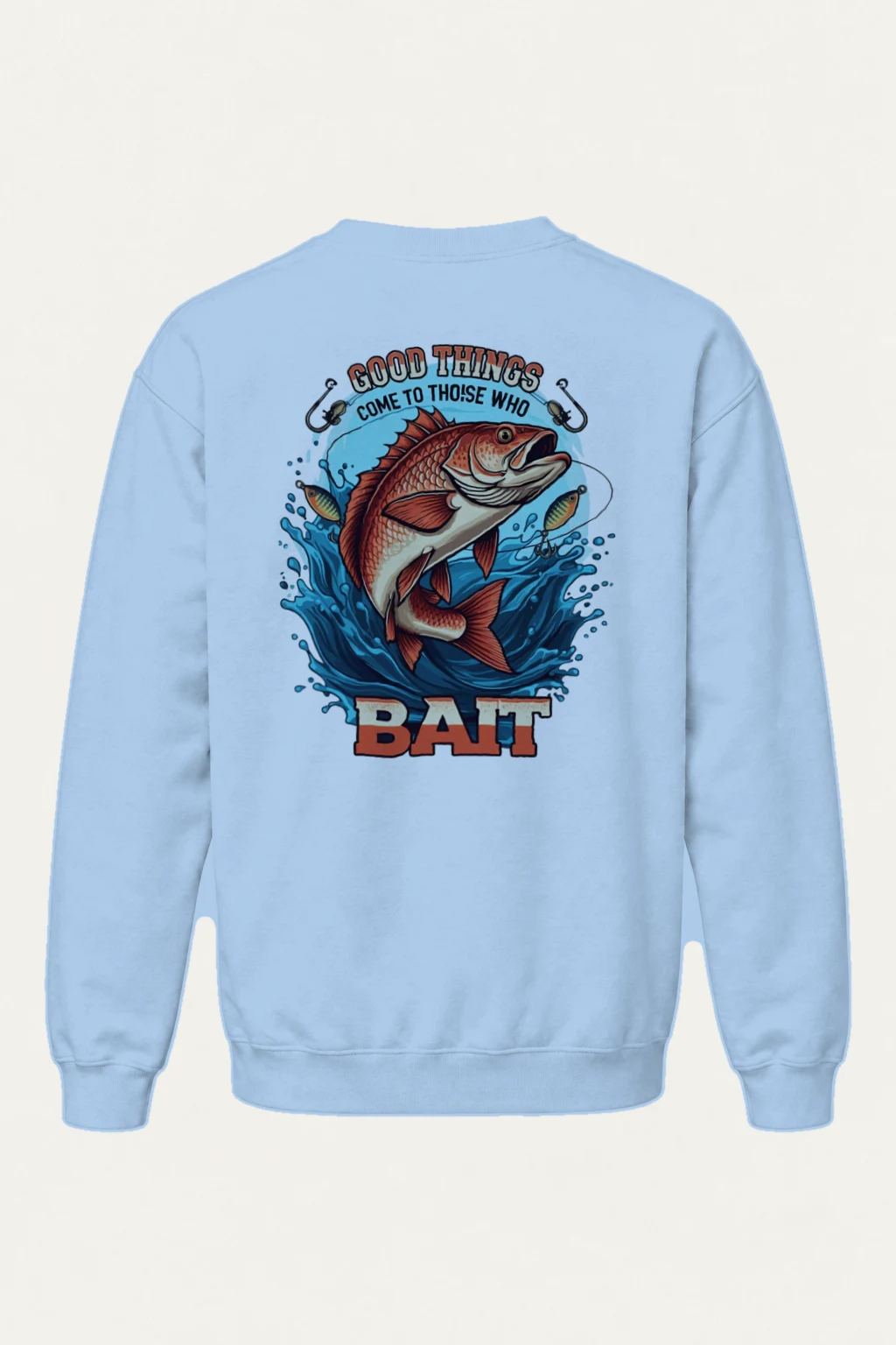"Bait And Leap" Heavy Blend Unisex Crewneck Sweatshirt | Gildan 18000