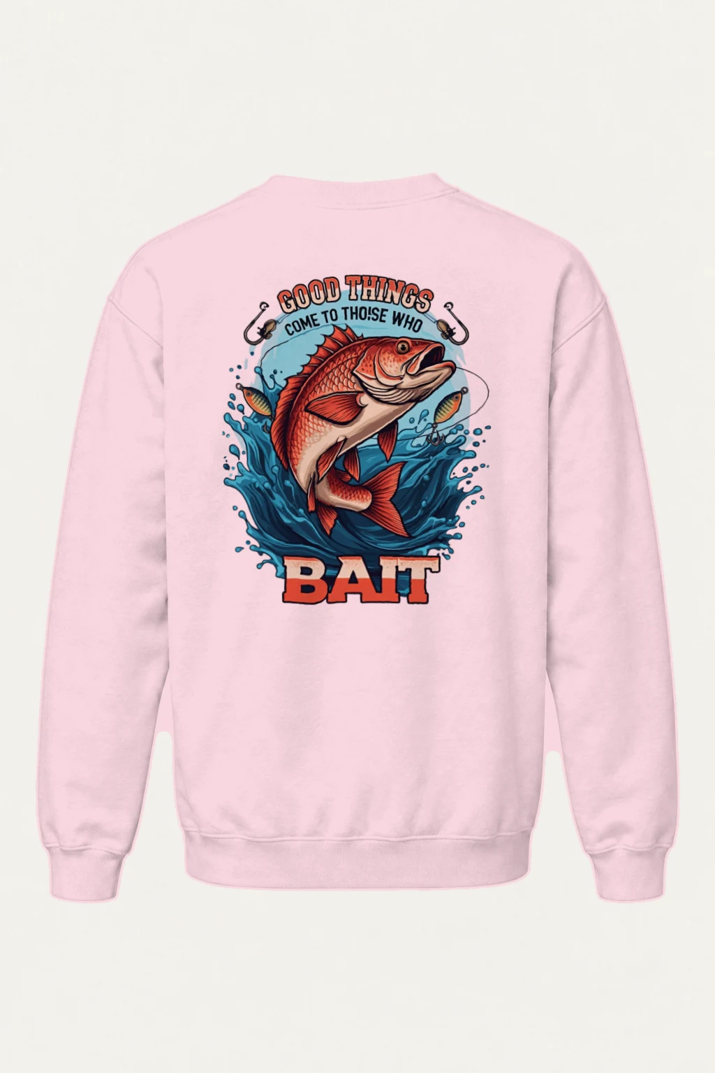 "Bait And Leap" Heavy Blend Unisex Crewneck Sweatshirt | Gildan 18000