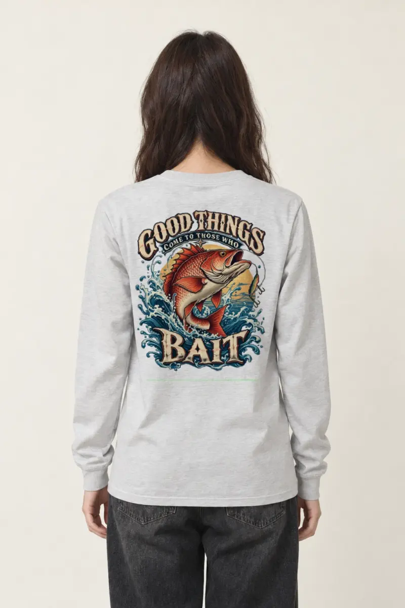 "Bait Brings Good Things" Unisex Longsleeve T-shirt | Gildan 2400