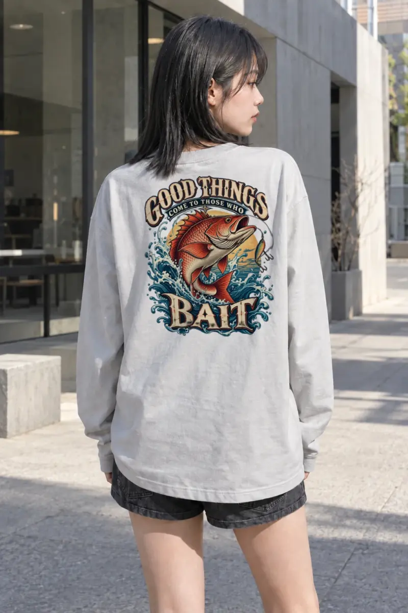 "Bait Brings Good Things" Unisex Longsleeve T-shirt | Gildan 2400