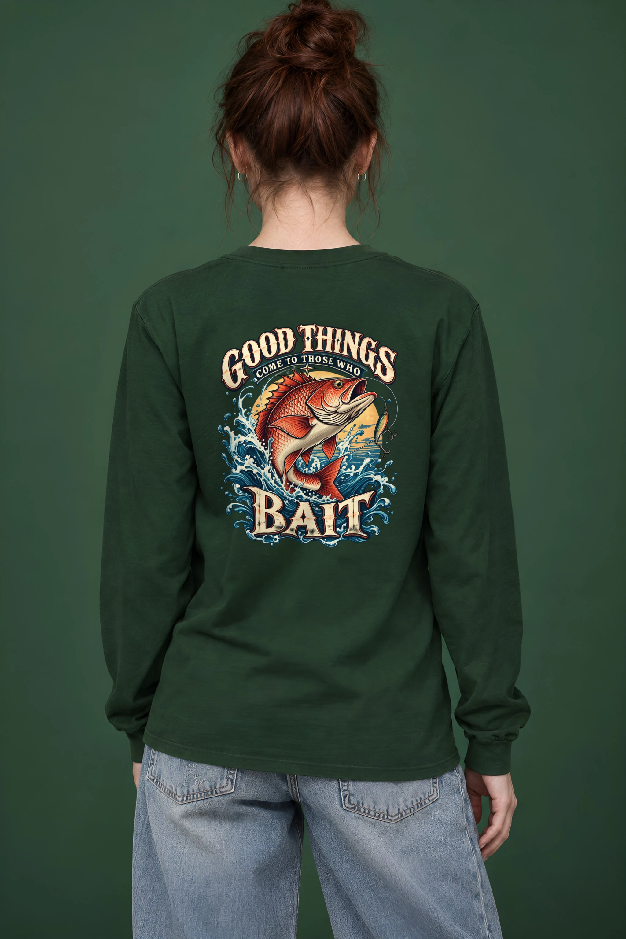 "Bait Brings Good Things" Unisex Longsleeve T-shirt