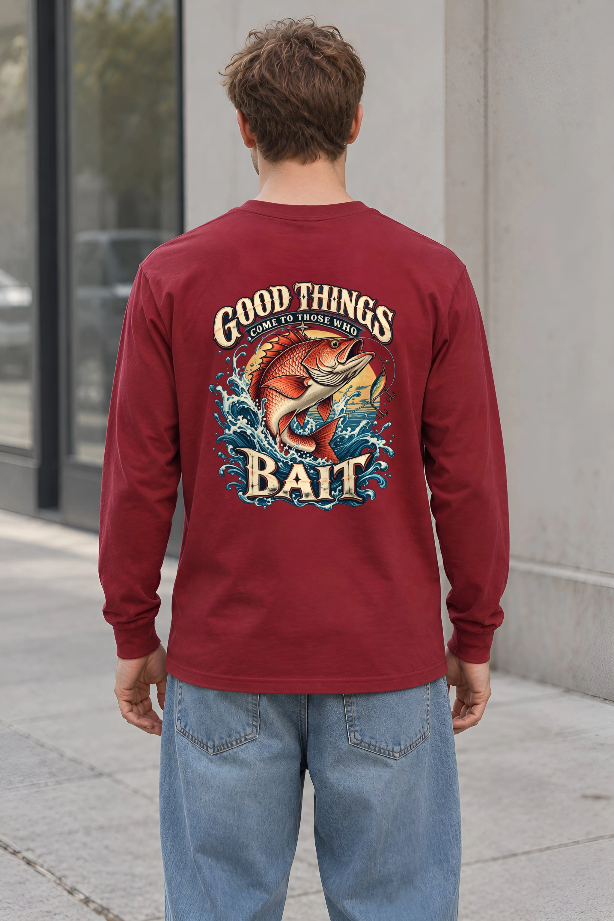 "Bait Brings Good Things" Unisex Longsleeve T-shirt
