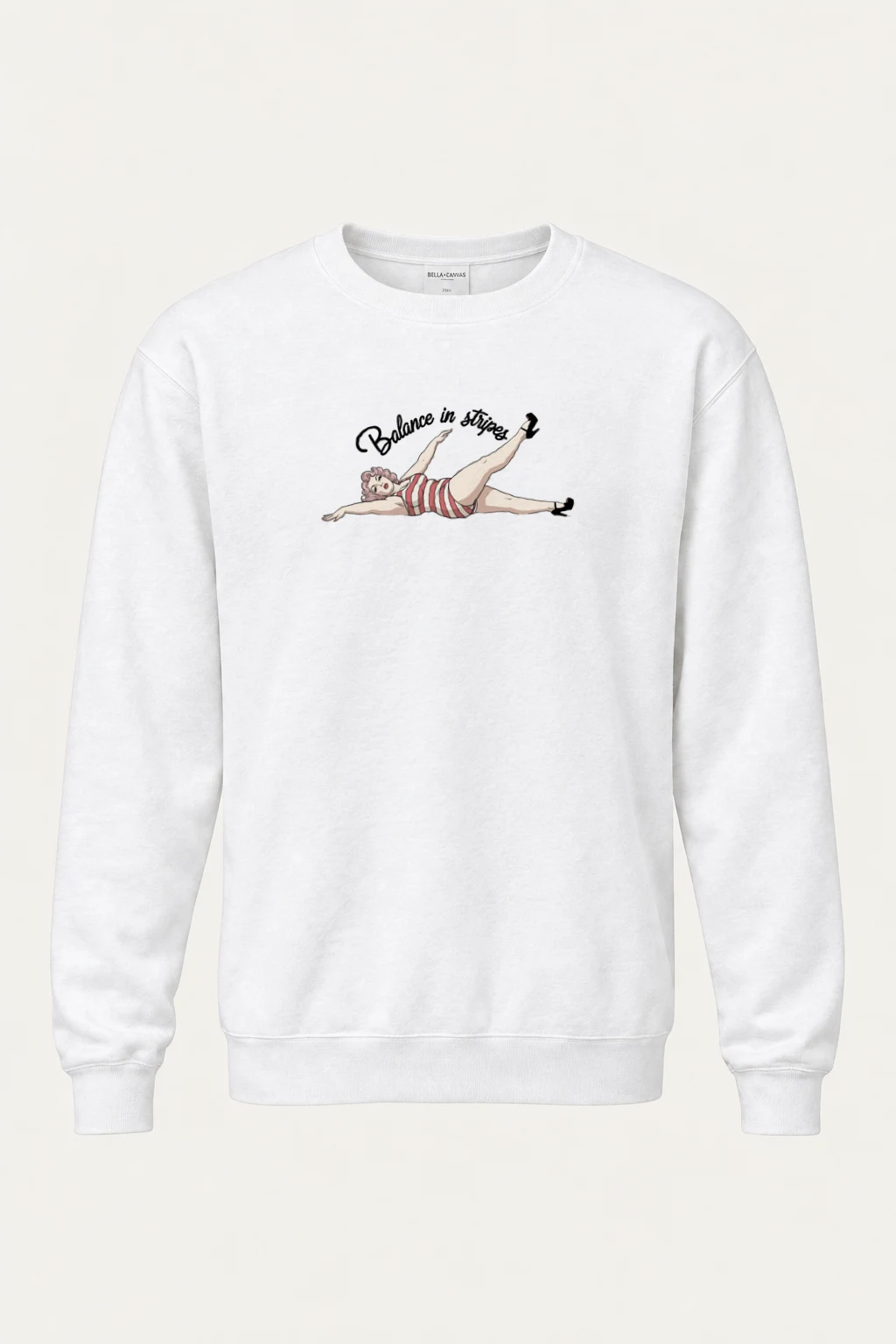 "Balance In Stripes" Heavy Blend Unisex Crewneck Sweatshirt | Gildan 18000