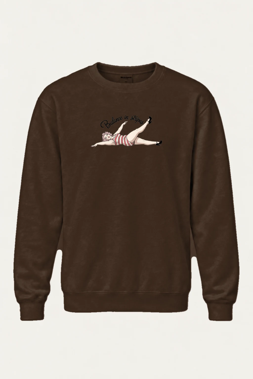 "Balance In Stripes" Heavy Blend Unisex Crewneck Sweatshirt | Gildan 18000