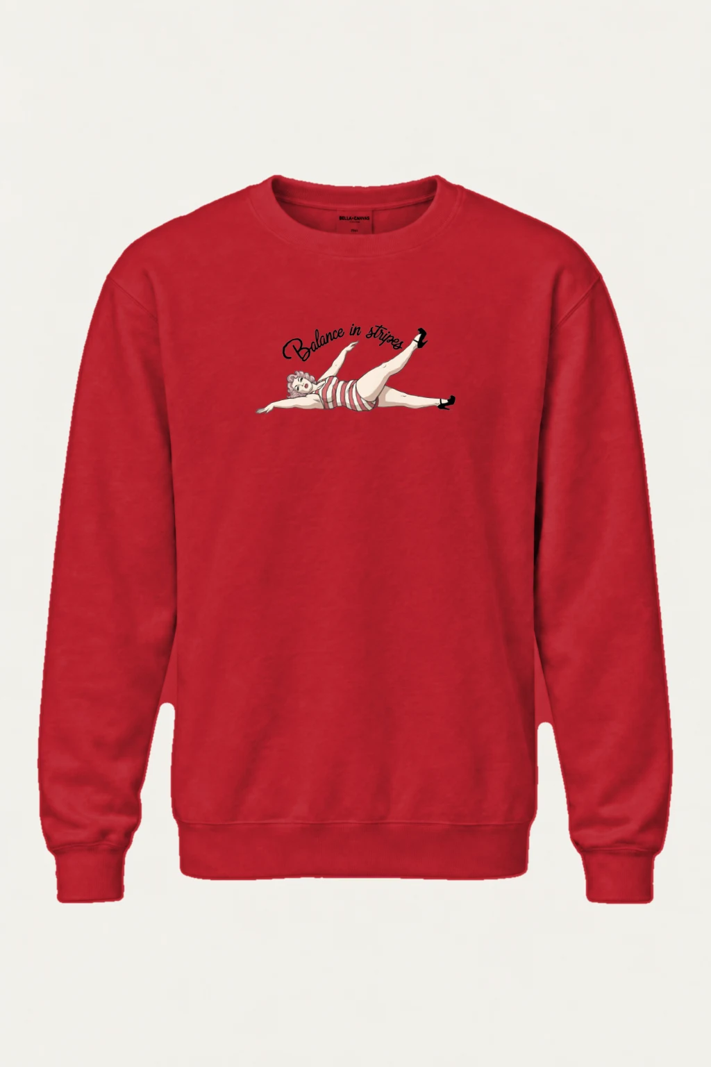 "Balance In Stripes" Heavy Blend Unisex Crewneck Sweatshirt | Gildan 18000
