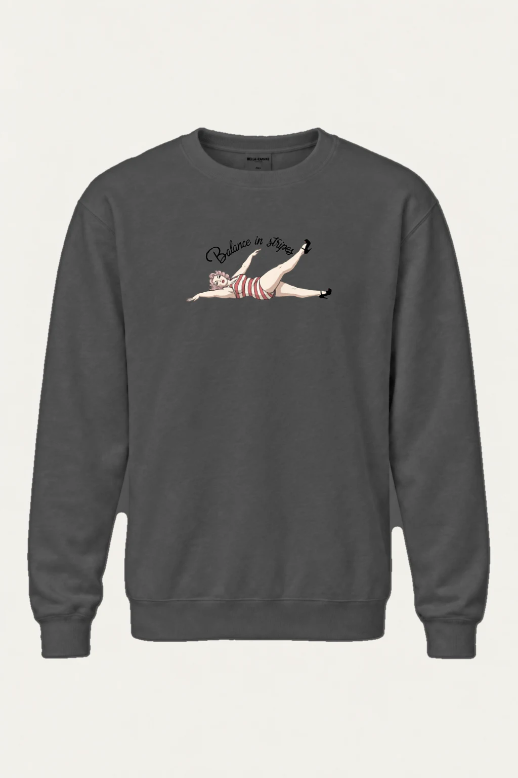 "Balance In Stripes" Heavy Blend Unisex Crewneck Sweatshirt | Gildan 18000