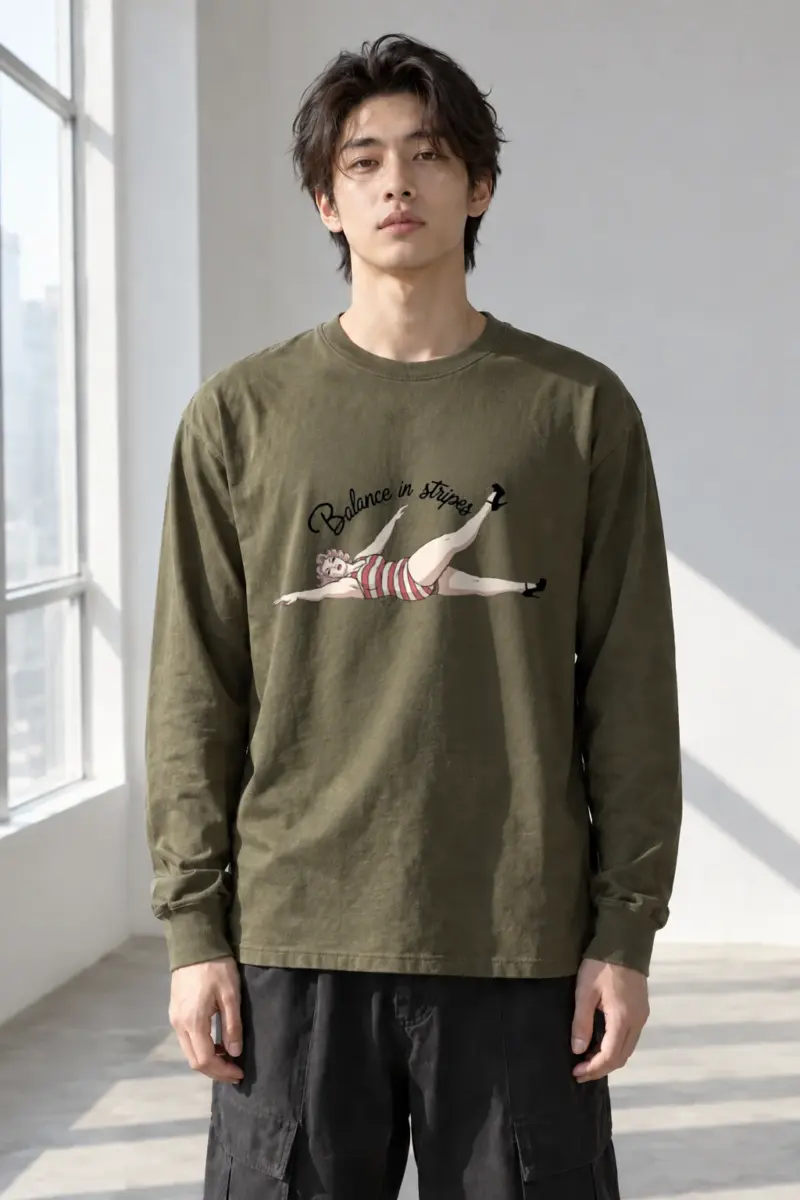 "Balance In Stripes" Unisex Longsleeve T-shirt | Gildan 2400