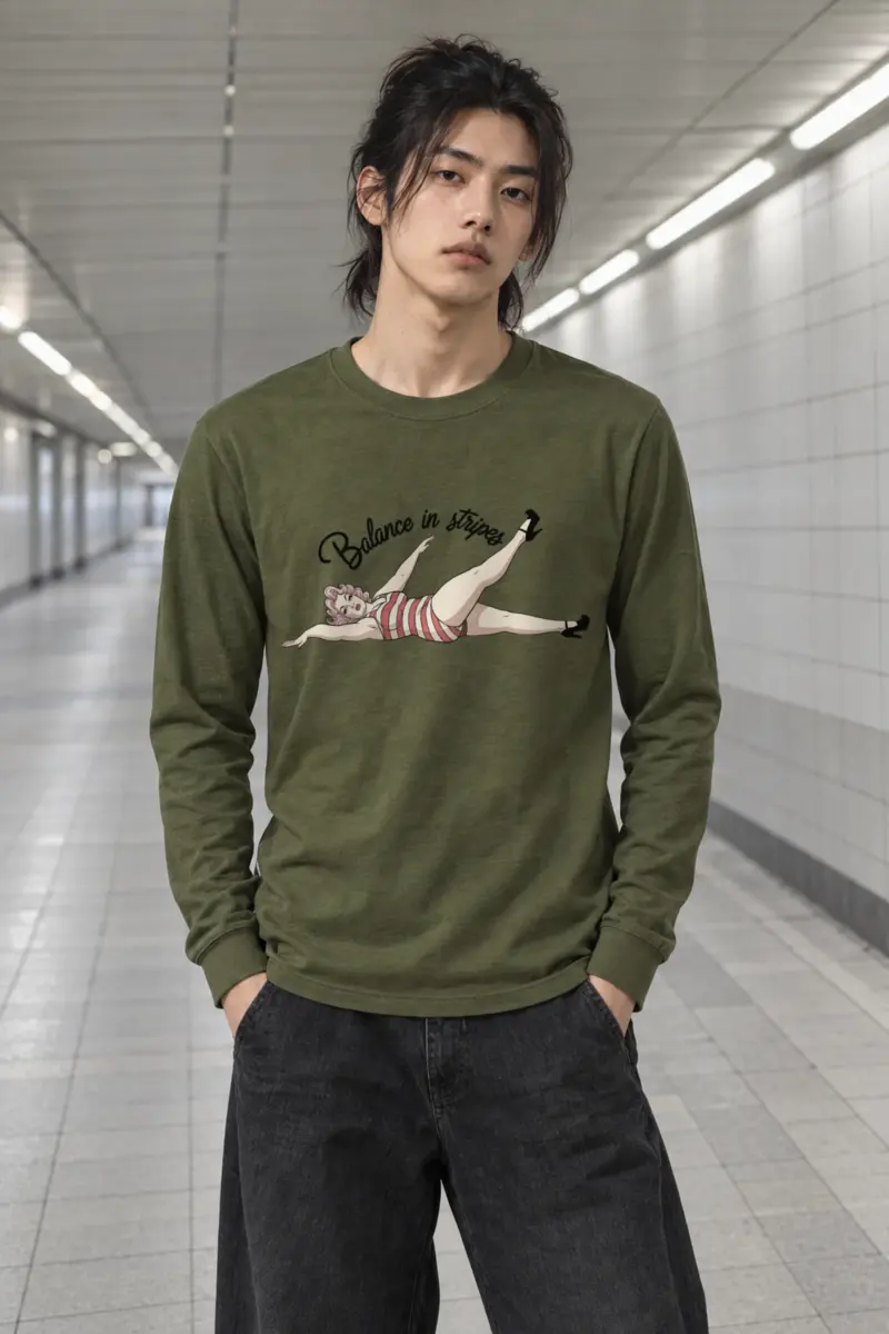"Balance In Stripes" Unisex Longsleeve T-shirt