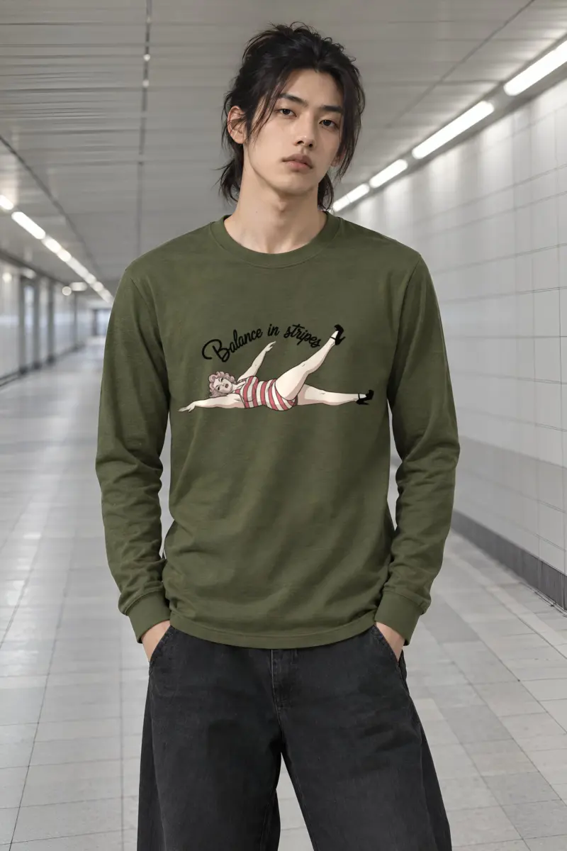 "Balance In Stripes" Unisex Longsleeve T-shirt