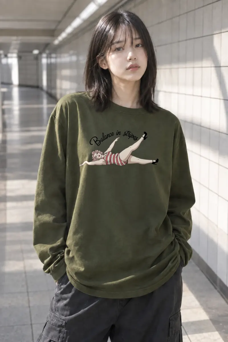 "Balance In Stripes" Unisex Longsleeve T-shirt | Gildan 2400