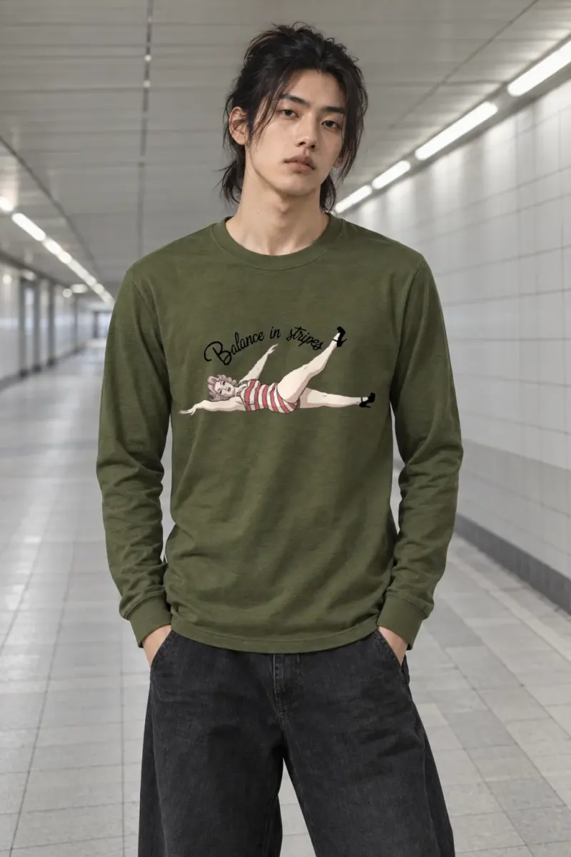 "Balance In Stripes" Unisex Longsleeve T-shirt