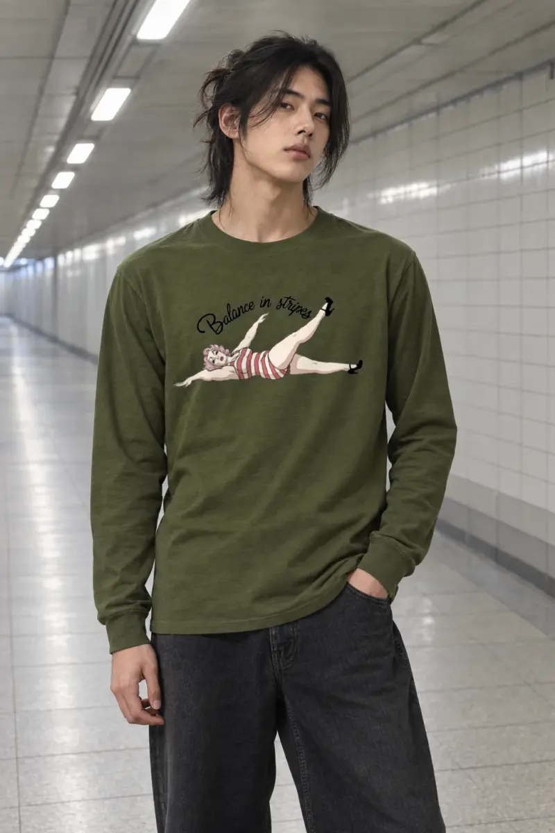 "Balance In Stripes" Unisex Longsleeve T-shirt | Gildan 2400