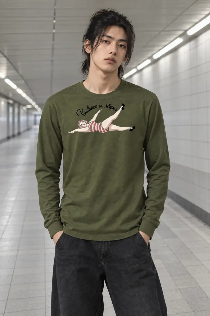 "Balance In Stripes" Unisex Longsleeve T-shirt