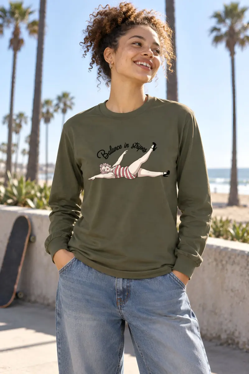 "Balance In Stripes" Unisex Longsleeve T-shirt