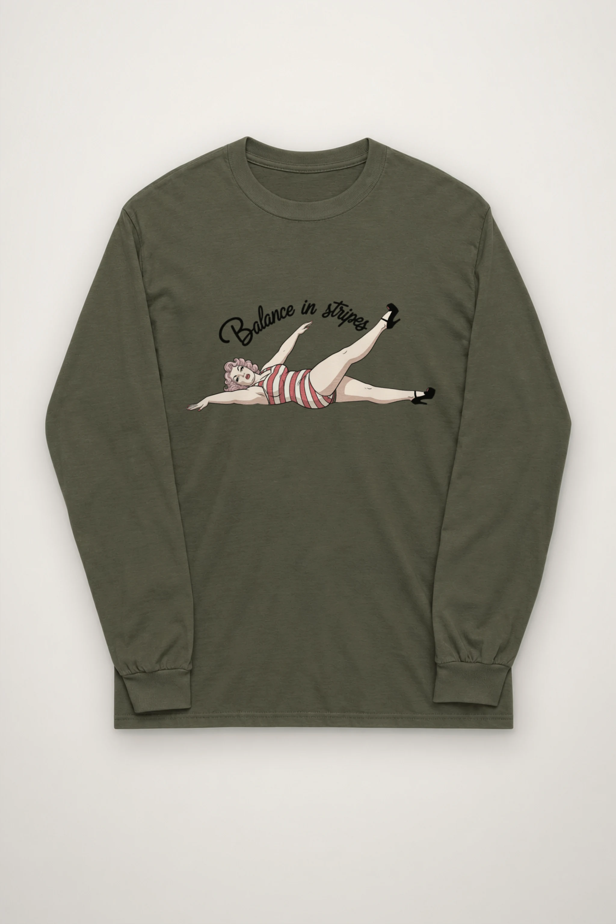 "Balance In Stripes" Unisex Longsleeve T-shirt