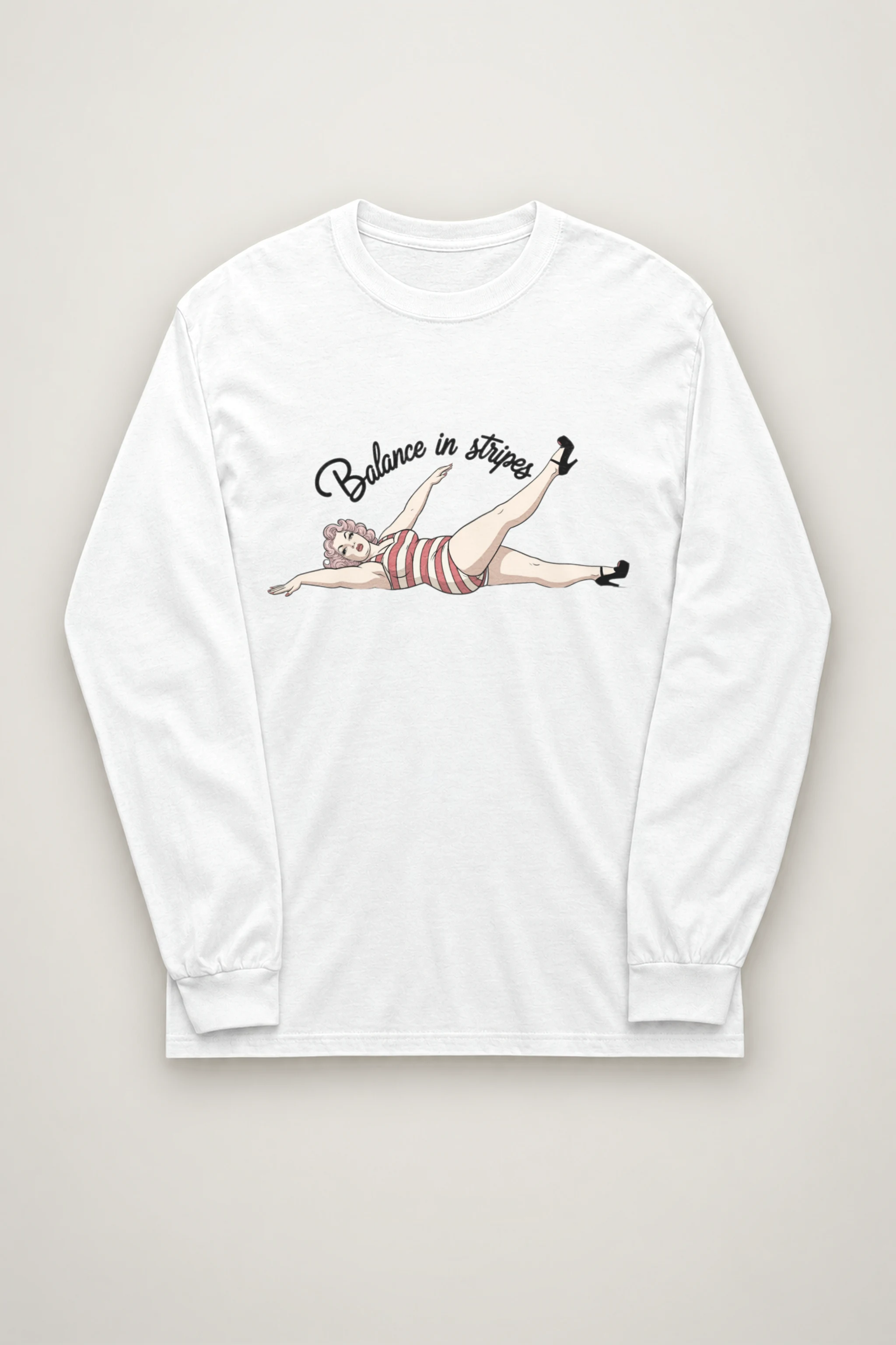 "Balance In Stripes" Unisex Longsleeve T-shirt