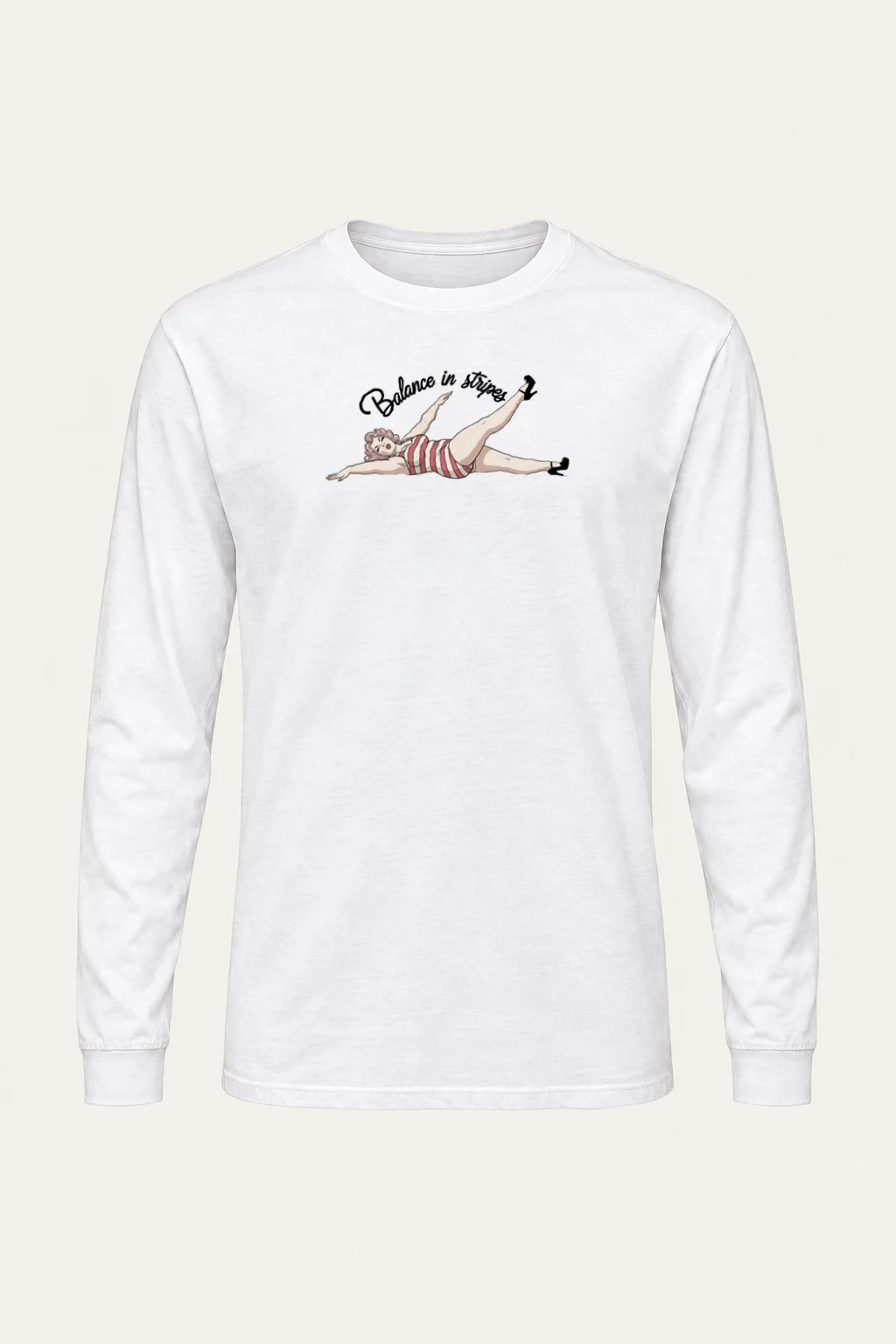 "Balance In Stripes" Unisex Longsleeve T-shirt | Gildan 2400