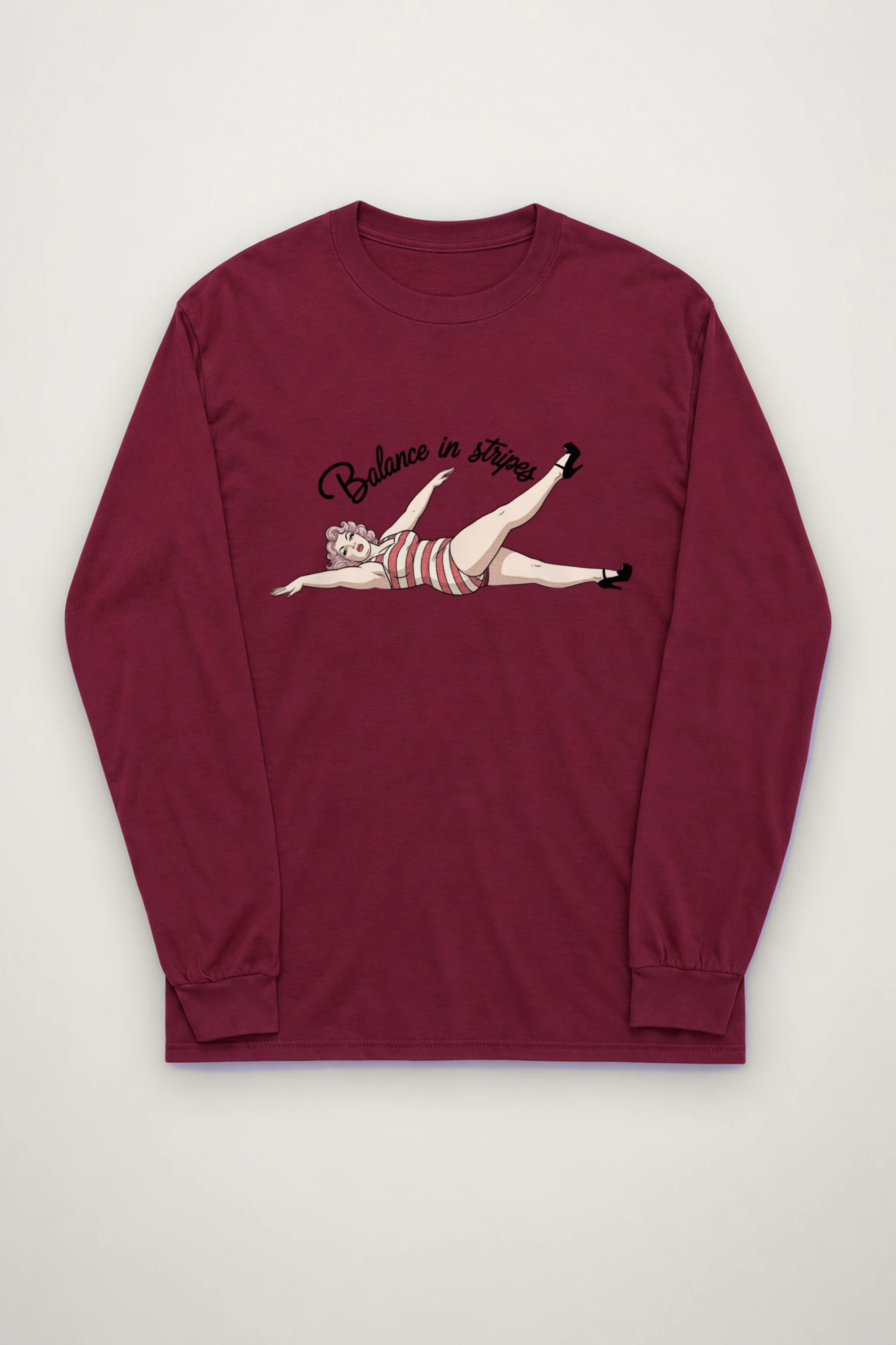 "Balance In Stripes" Unisex Longsleeve T-shirt