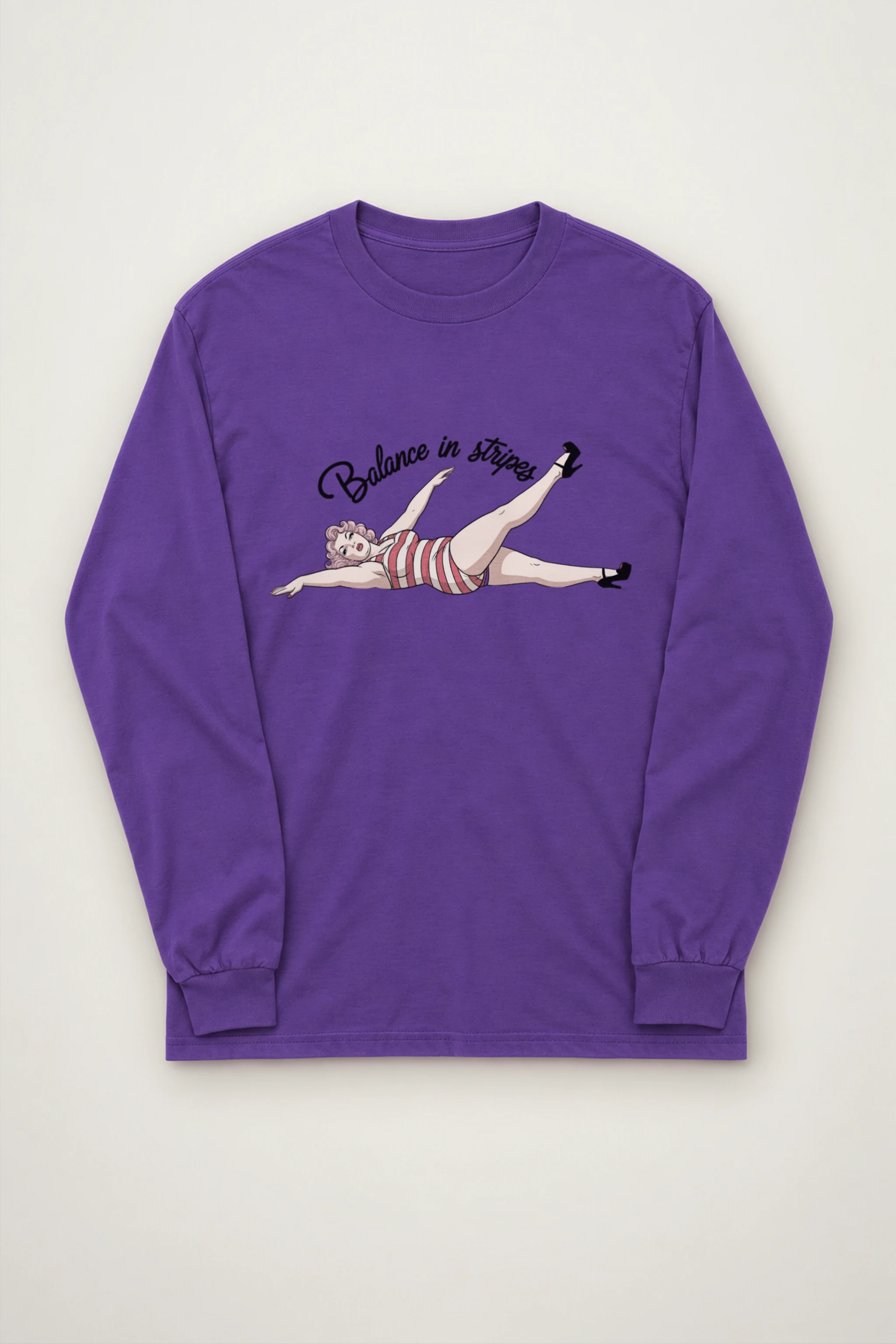 "Balance In Stripes" Unisex Longsleeve T-shirt