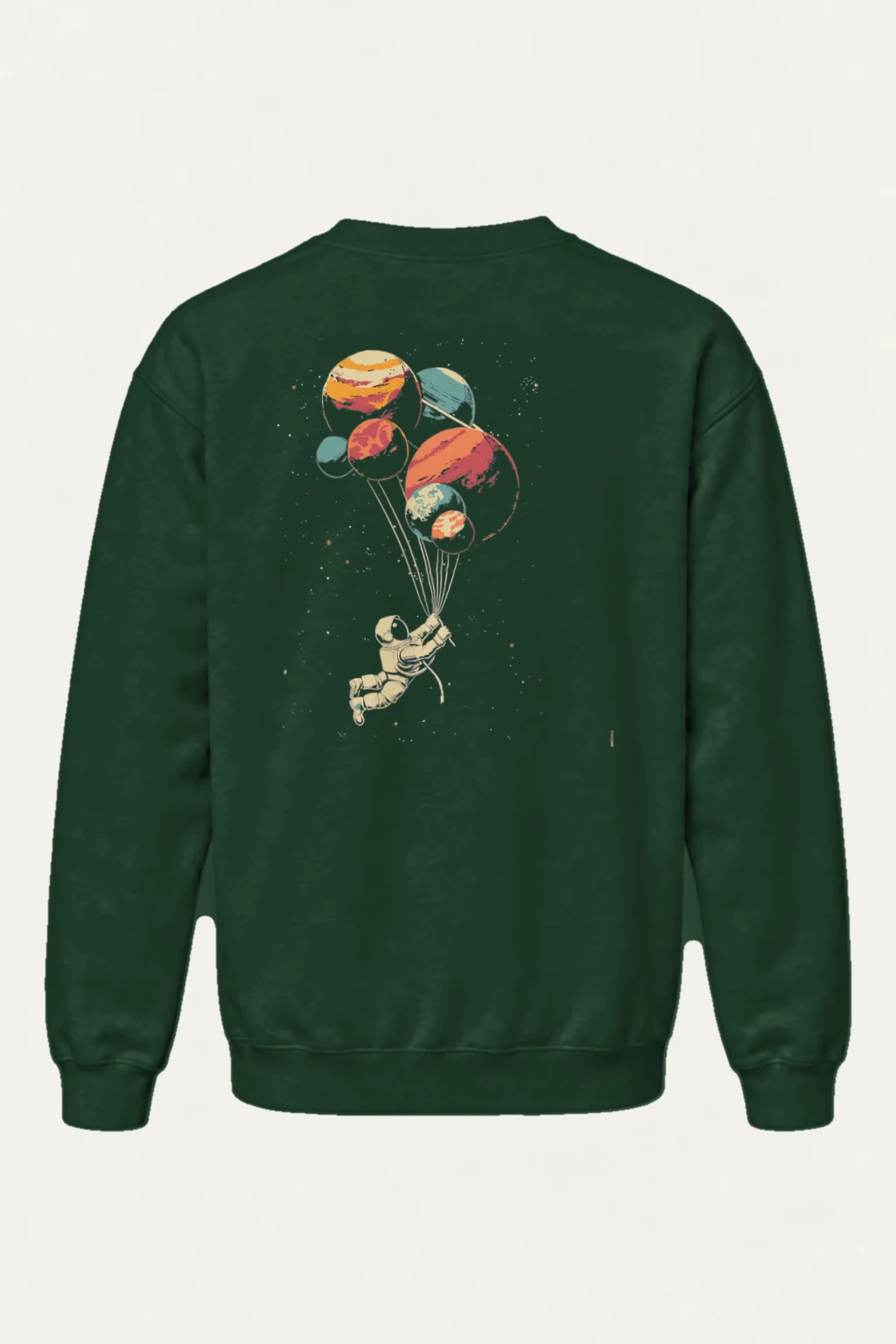 "Balloon Planet Astronaut" Heavy Blend Unisex Crewneck Sweatshirt | Gildan 18000