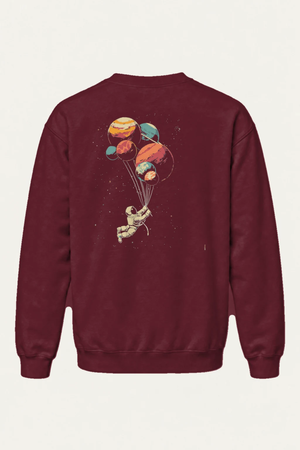 "Balloon Planet Astronaut" Heavy Blend Unisex Crewneck Sweatshirt | Gildan 18000