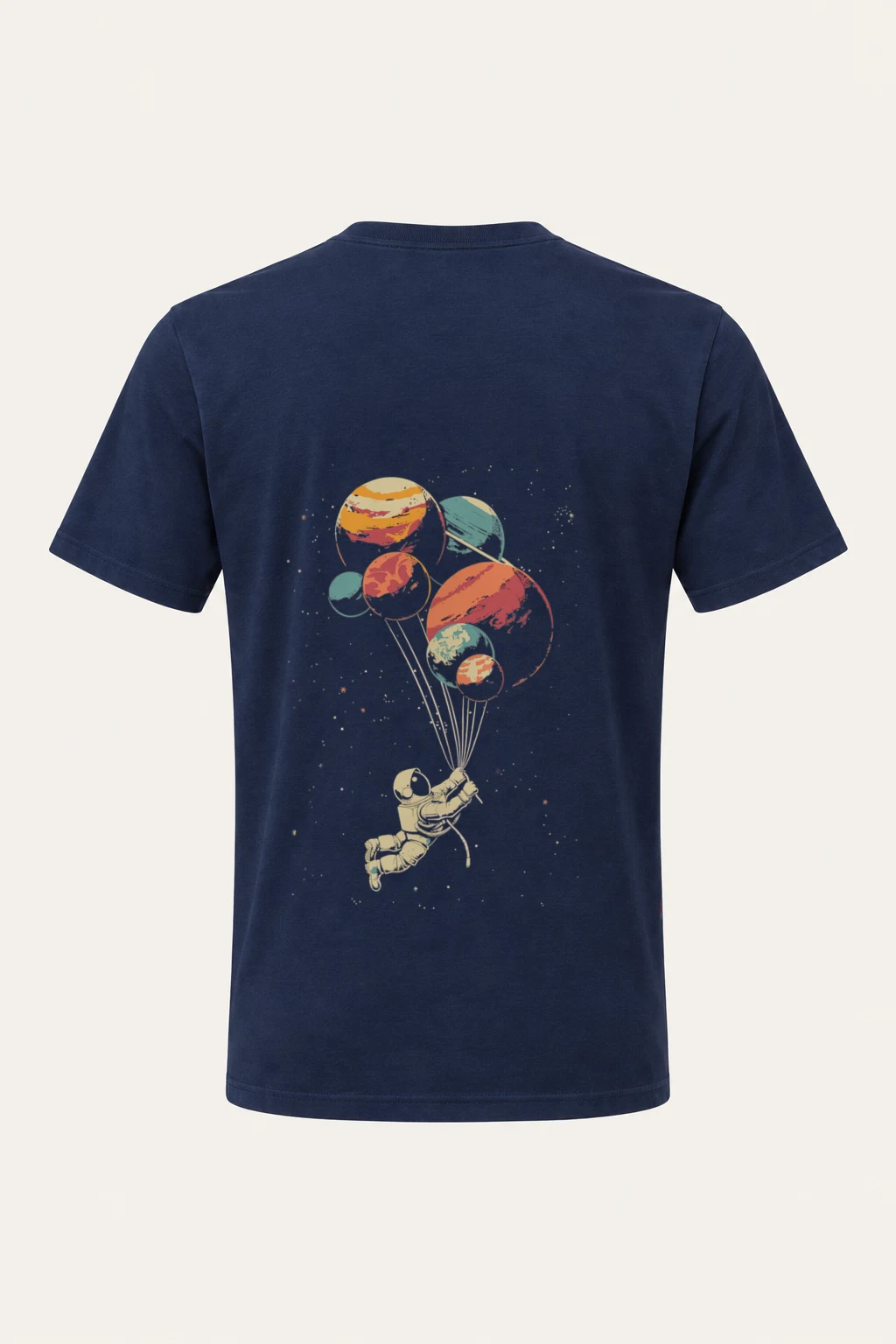 "Balloon Planet Drift" Heavyweight Unisex Crewneck T-shirt | Gildan 5000