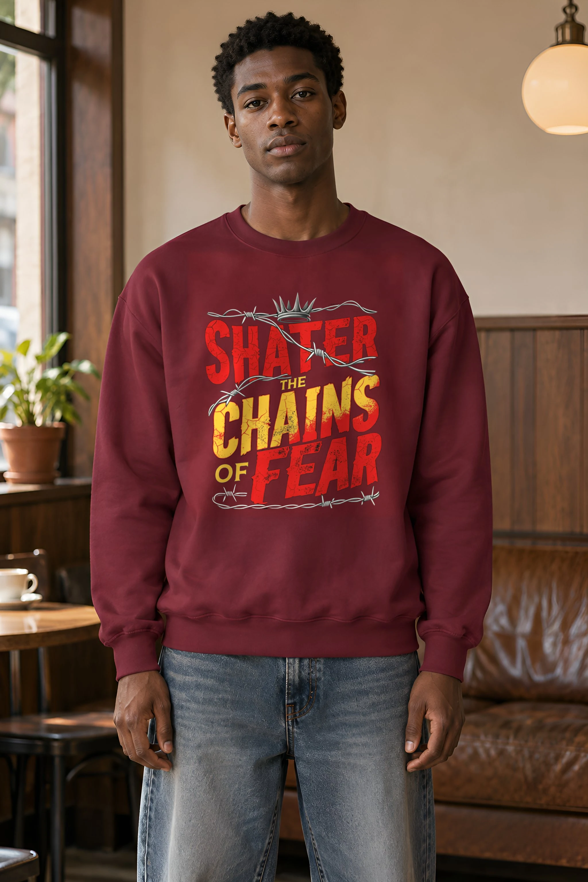 "Barbed Wire Crown" Heavy Blend Unisex Crewneck Sweatshirt