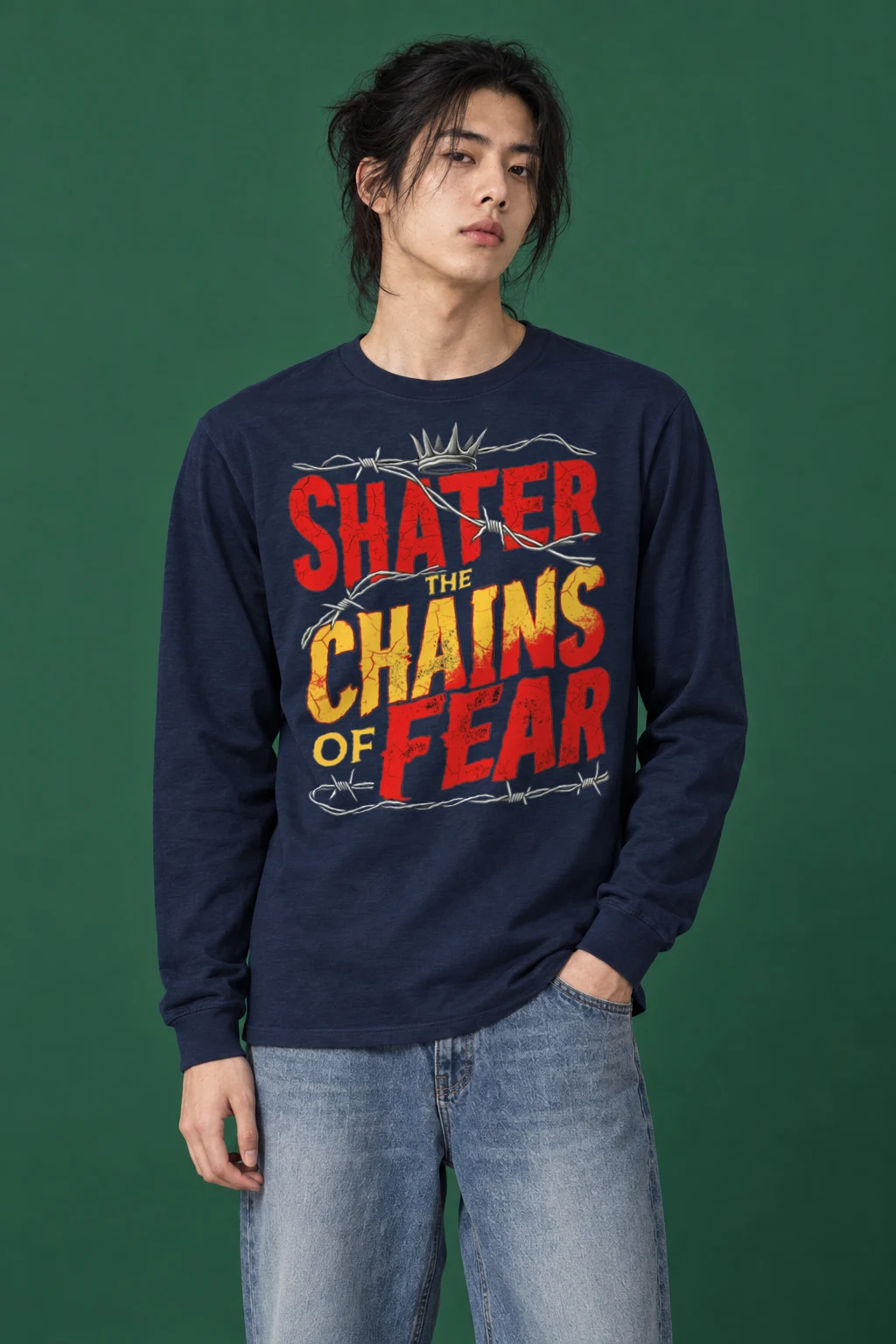 "Barbed Wire Crown" Unisex Longsleeve T-shirt