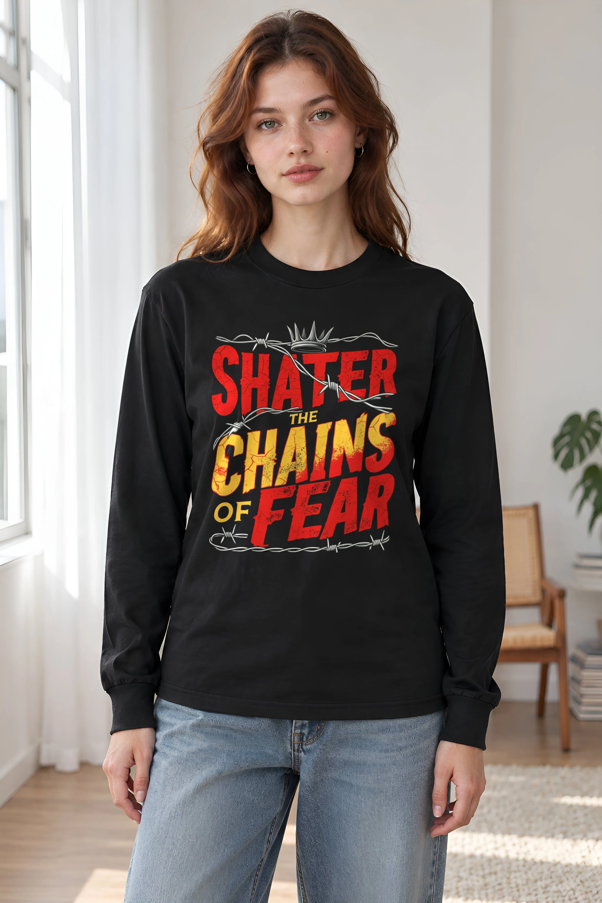 "Barbed Wire Crown" Unisex Longsleeve T-shirt