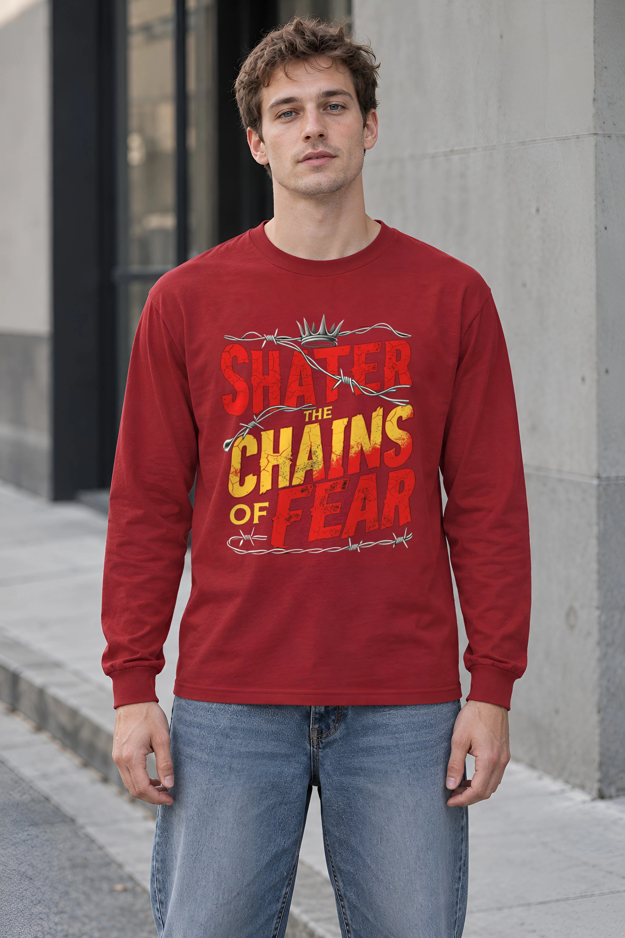 "Barbed Wire Crown" Unisex Longsleeve T-shirt