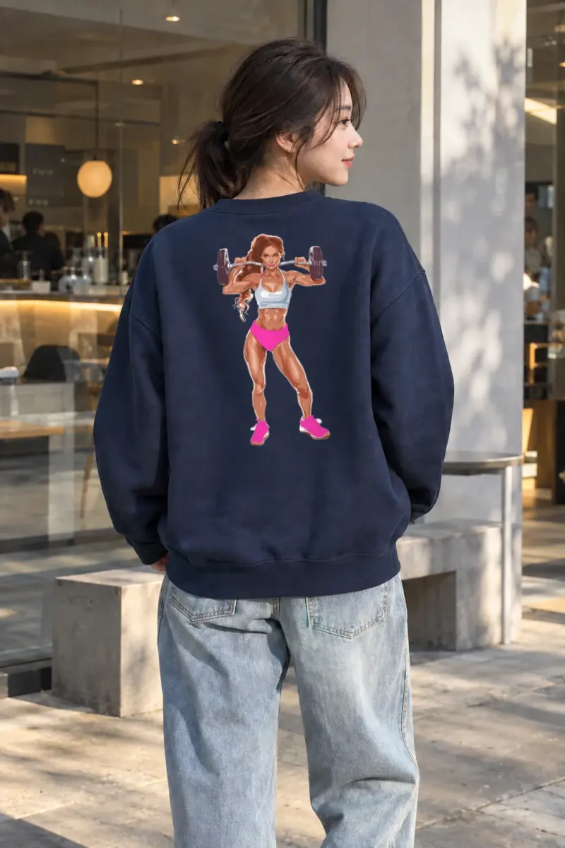 “Barbell Barbie” Heavy Blend Unisex Crewneck Sweatshirt | Gildan 18000
