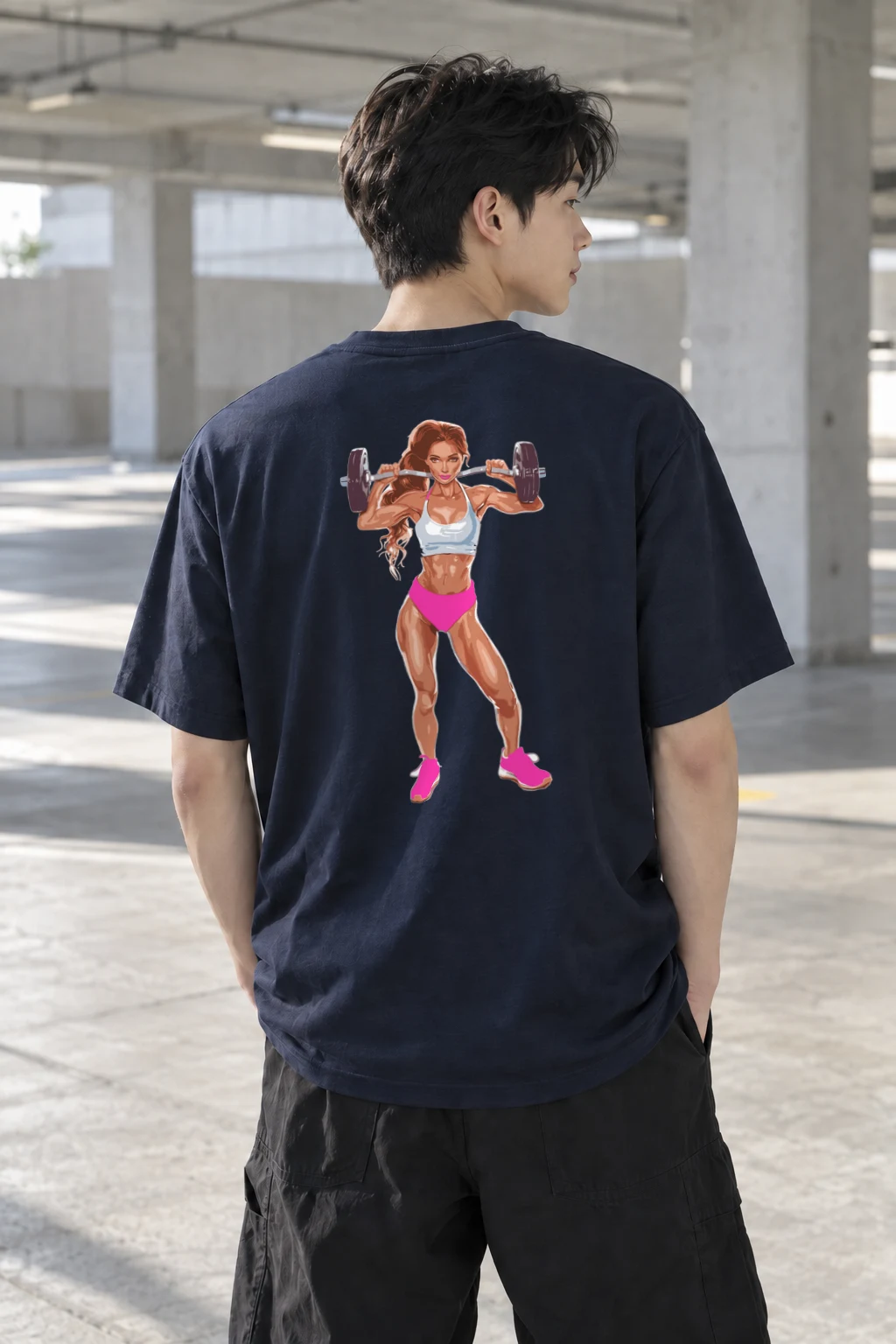 "Barbell Strength" Heavyweight Unisex Crewneck T-shirt | Gildan 5000
