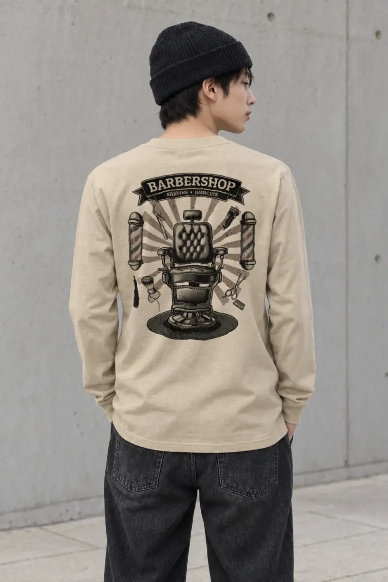 "Barbershop Chair" Unisex Longsleeve T-shirt