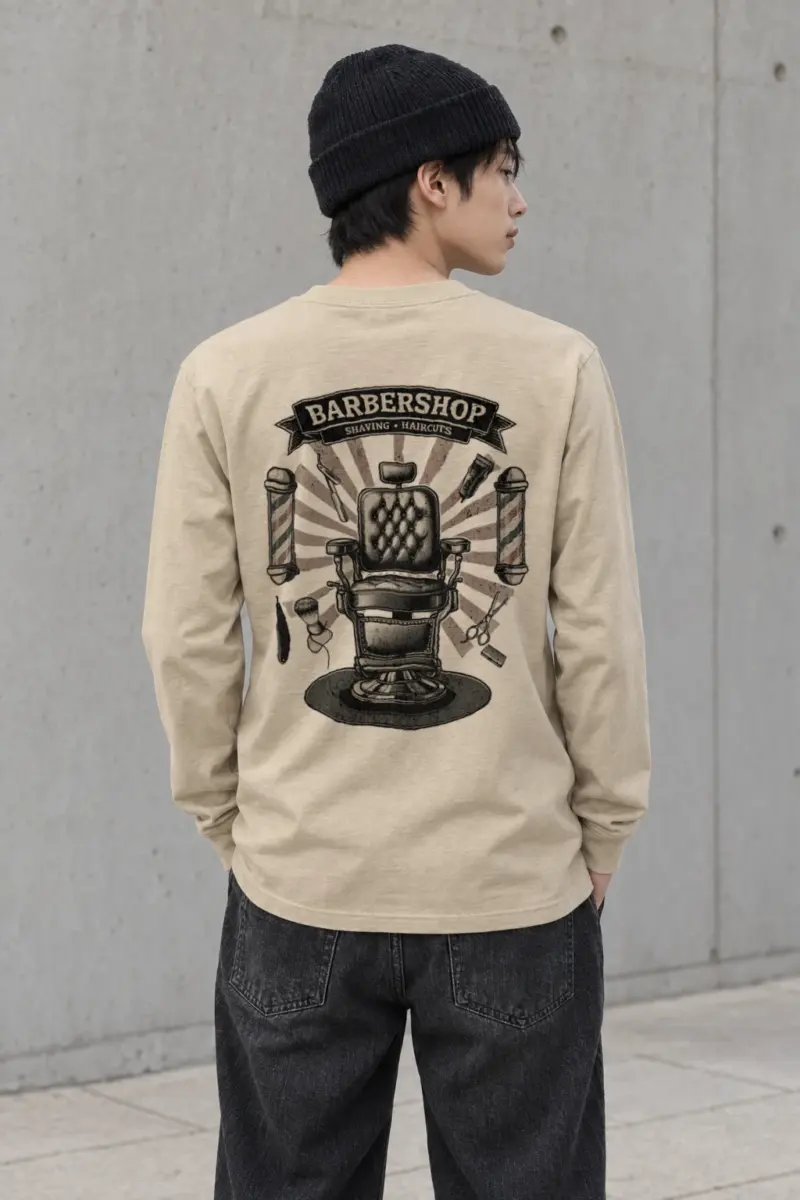 "Barbershop Chair" Unisex Longsleeve T-shirt