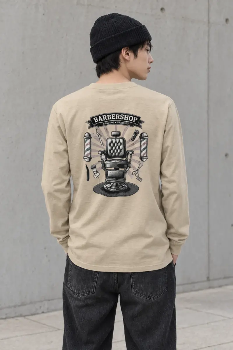 "Barbershop Chair" Unisex Longsleeve T-shirt