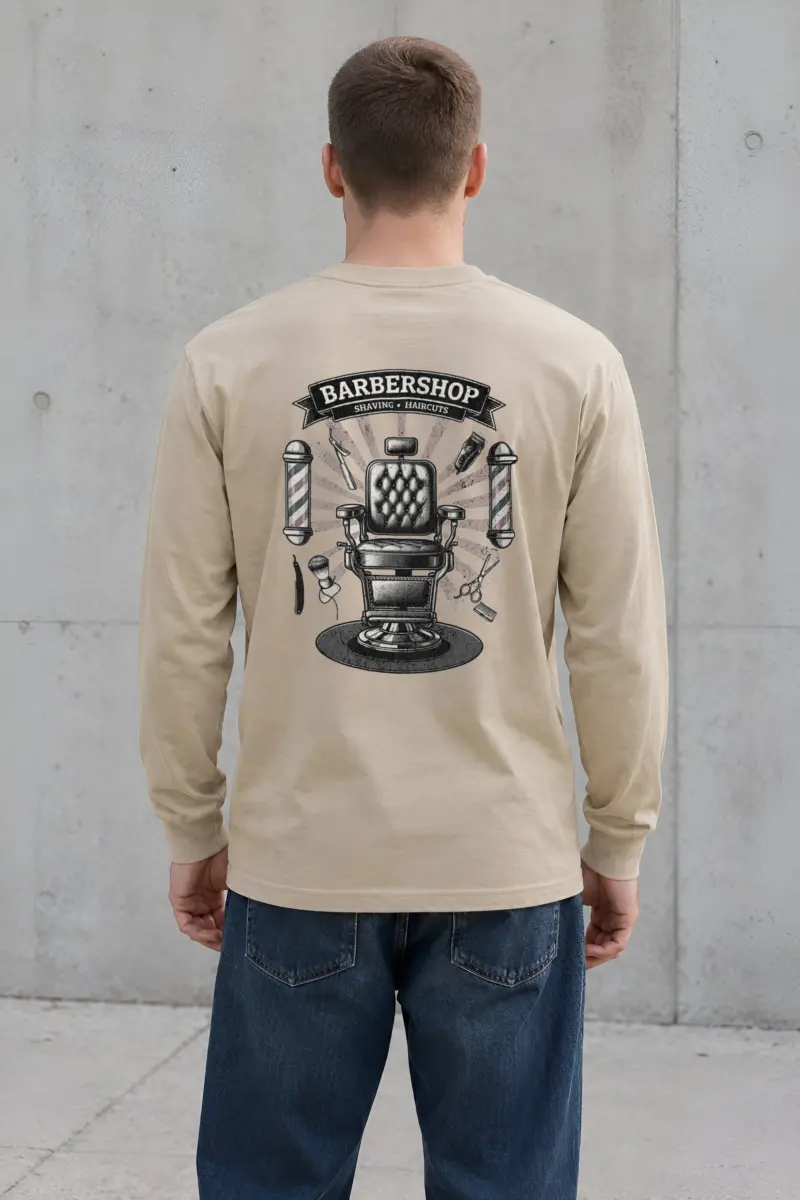"Barbershop Chair" Unisex Longsleeve T-shirt